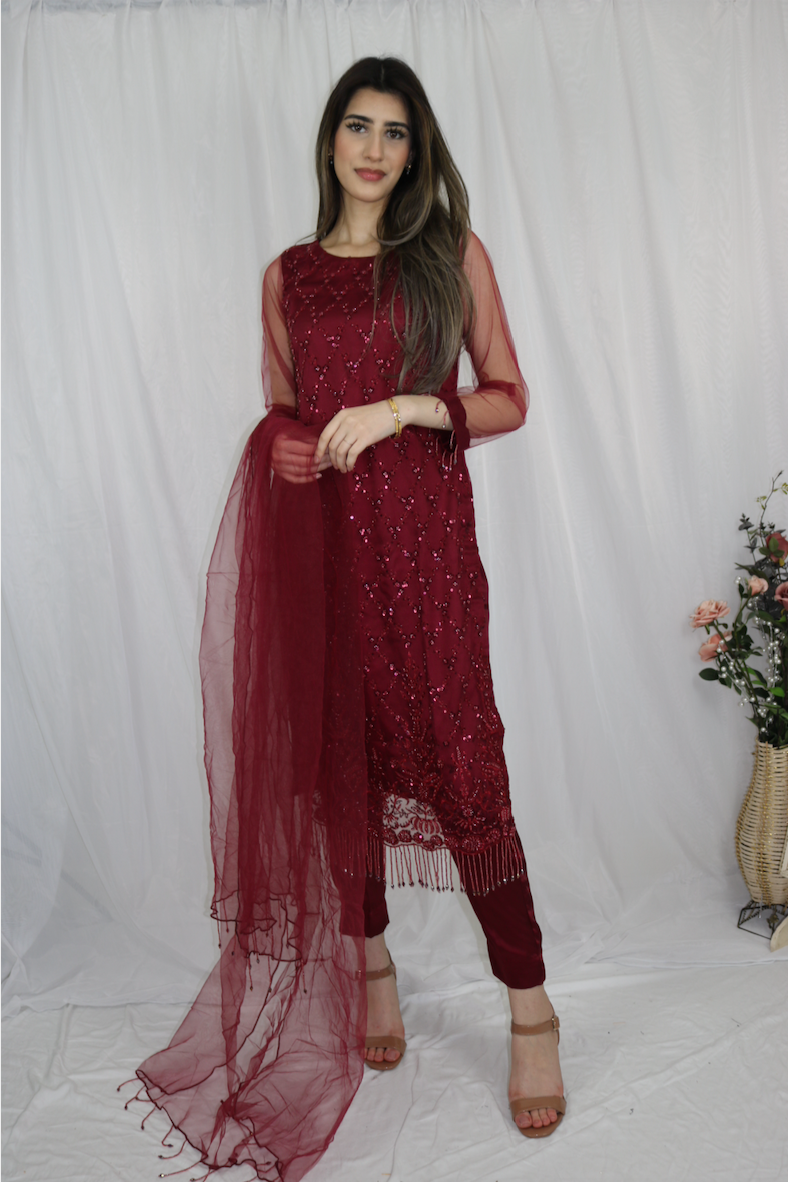 AFREEN - Burgundy