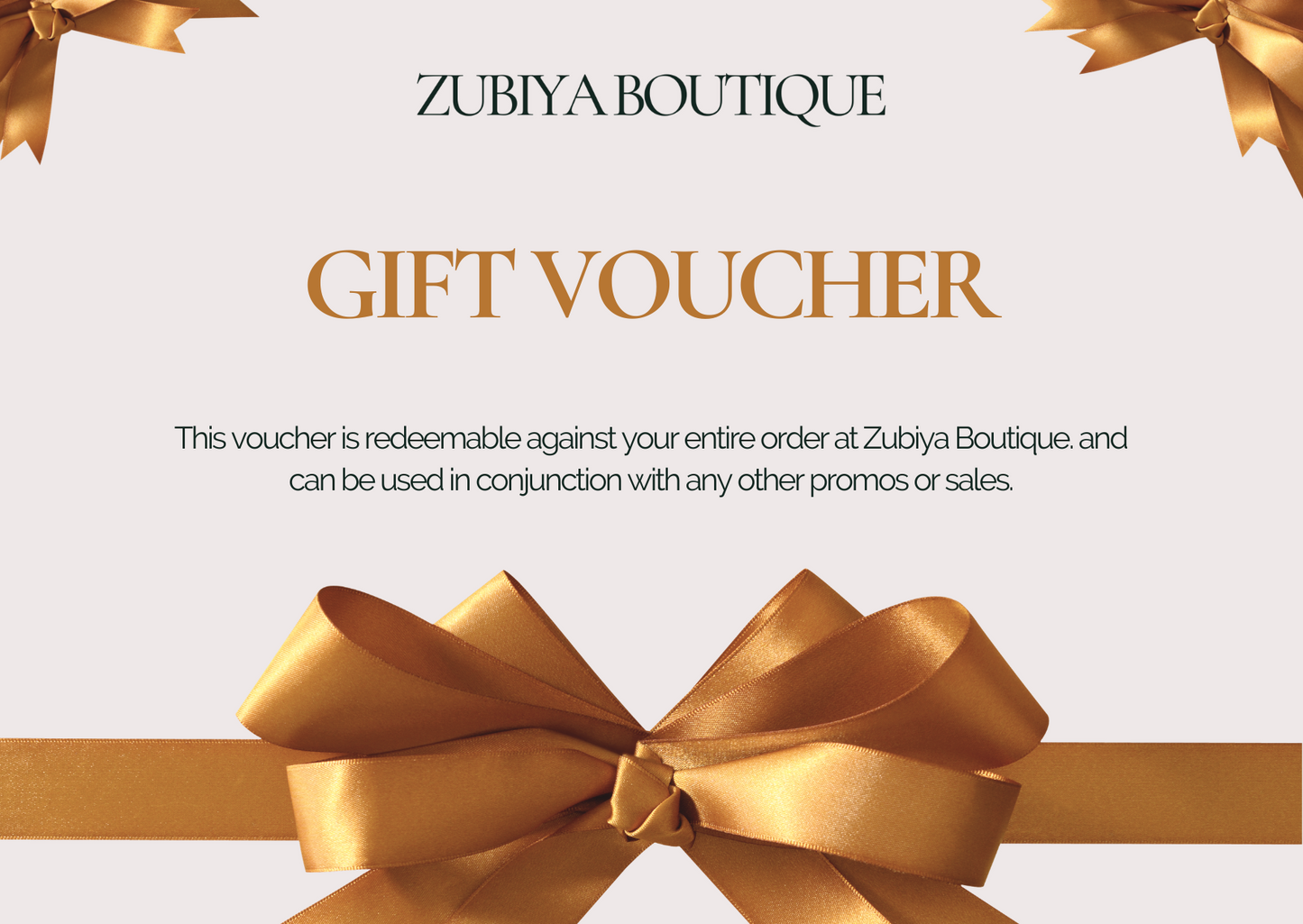 Zubiya Boutique Gift Card